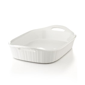 French White 3 Qt. Rectangular Baker