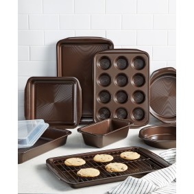 Symmetry Nonstick Chocolate Brown 5-Pc. Bakeware Set