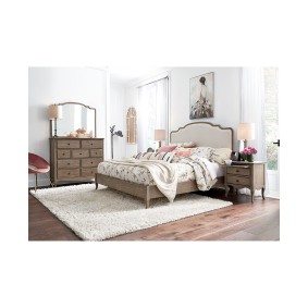 Provence Upholstered King Bed 3-Pc. Set (Bed  Nightstand & Dresser)