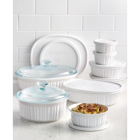 French White 18-Pc. Bakeware Set