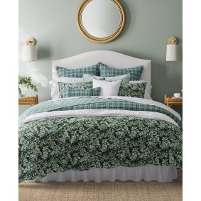 Bramble Floral Cotton Reversible 7 Piece Comforter Set  Full/Queen