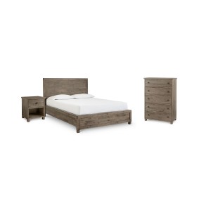 Canyon Platform Bedroom Furniture  3 Piece Bedroom Set    (King Bed  Chest and Nightstand)