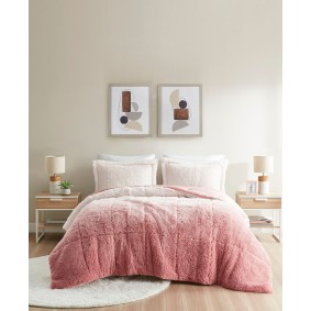 Brielle Ombre Shaggy Faux Fur 2-Pc. Comforter Set  Twin/Twin XL